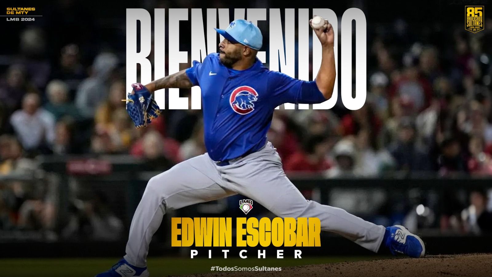 EDWIN ESCOBAR LLEGA A REFORZAR EL PITCHEO DE LOS FANTASMAS GRISES