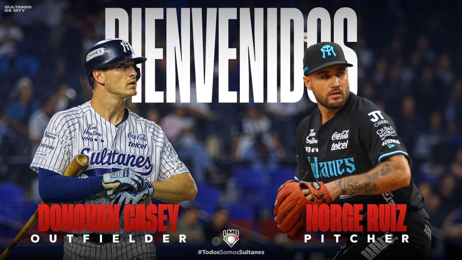 DONOVAN CASEY Y NORGE RUIZ SERÁN SULTANES DE TIEMPO COMPLETO